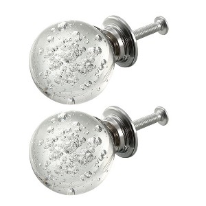 Unique Bargains DIY Furniture Cabinet Aluminum Alloy Crystal Pull Knob 2 Pcs - 1 of 4