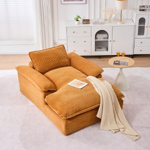 Hrinhom 66.9" W Compression Accent Sofa Chair,Modern Upholstered Sleeper Couch - 1 of 4