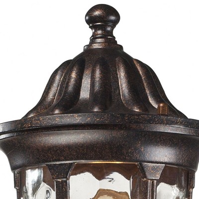 Regal Bronze Cast Aluminum 8" Outdoor Wall Sconce with Water Glass