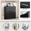 Angel Sar Slim Shoe Cabinet with LED Light for Entryway, Free-standing Tempered Glass Shoe Storage Cabinet - 4 of 4