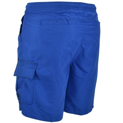 Falcon Bay Men's Rick's Cafe Cargo Pocket Solid Swim Trunk | Black Medium — фото 3