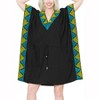 LA LEELA women's Vacation Casual Swim Holiday Beachwear Summer Beach Dress Plus Size Holiday Swimsuit Cover Ups 3X-4X Black, Solid - 2 of 4