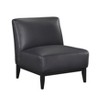 NicBex Luxury Leather Accent Chair, Modern Living Room Chair with Cushioned Seat & Back with Reinforced Solid Wood Frame, Black - 4 of 4