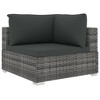 vidaXL Patio Lounge Set – 9-Piece Outdoor Sofa Set with Weather-Resistant Poly Rattan and Comfortable Cushions, Gray - 4 of 4