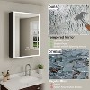 LED Bathroom Medicine Cabinet with Mirror, Surface or Recessed Mount, Defogger, Memory Function, 3-Color Lighting, USB & Outlet, Dimmer - 2 of 4