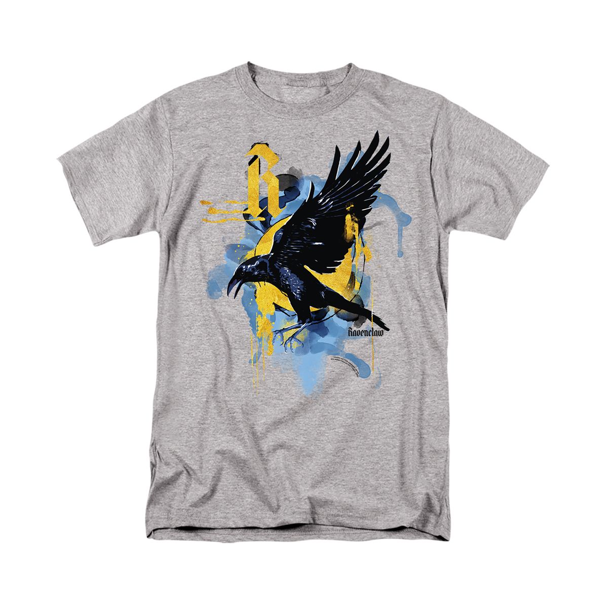 Harry Potter Urban Elegance Ravenclaw Raven Adult T-Shirt Athletic Heather