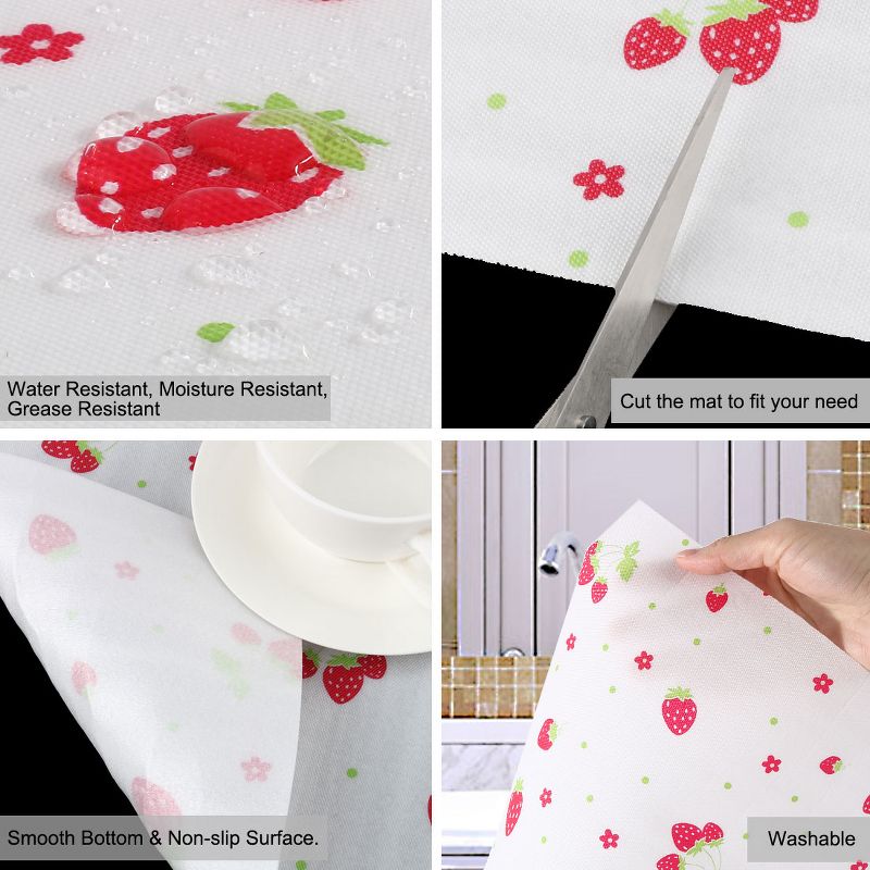 Unique Bargains Kitchen Strawberry Pattern Cabinet Table Mat Drawer Liner Wardrobe Shelf Pad Cupboard Protector, 3 of 8