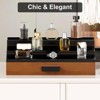Organizer for Men, Wooden Perfume Organizer with Drawer Storage and Hidden Compartment, 3-Tier Black Fragrance Display Risers - 3 of 4