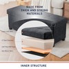 Ornavo Home Foldable Tufted 43 Inch Long Linen Bench Storage Ottoman with Legs for Bedroom, Entryway and Living Room - 2 of 4