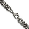 Chisel Stainless Steel Antiqued and Brushed 10mm 24" Curb Link Necklace - 4 of 4