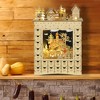 HOMCOM Wooden Christmas Advent Calendar with 24 Countdown Drawers and LED Lights for Kids and Adults, Battery Operated - image 2 of 4