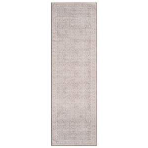 World Rug Gallery Elise Blue Distressed Medallion Indoor Rug – Flat Pile, Washable with Non-Slip Backing - 1 of 4