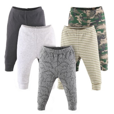 The Peanutshell 5-Pack Baby Pants, Camo Dino