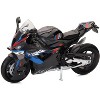 BMW M 1000 RR Motorcycle Black with Red and Blue Stripes 1/12 Diecast Model by New Ray - 2 of 3