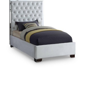 Meridian Furniture,Lexi Velvet Bed - 1 of 3