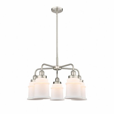 Canton - 5 Light Stem Hung Chandelier In Industrial Style-16.25 Inches Tall and 24 Inches Wide