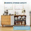 Gaomon Modern Sideboard Buffet Cabinet with Undulating Fluted Design, 61" Wood Kitchen Storage Cabinet with 3 Drawers & 2 Door - 4 of 4