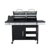 ORRD 3+1 Hybrid Gas & Charcoal Grill | 37,230BTU Dual Fuel BBQ w/ Side Burner | Outdoor Cooking Center - 2 of 4