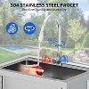 Stainless Steel Utility Sink, Freestanding Single Bowl Commercial Sink for Restaurant, Laundry Room, Bathroom, Garage, Garden - 4 of 4
