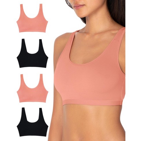 Smart & Sexy Women's Stretchiest Ever Scoop Neck Bralette 4 Pack