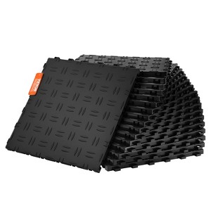 VEVOR Garage Tiles Interlocking, 12 x 12 x 0.53 inch 50 Pack Garage Floor Covering Tiles, Non-Slip Double-Sided Texture Garage Flooring Tiles - 1 of 4