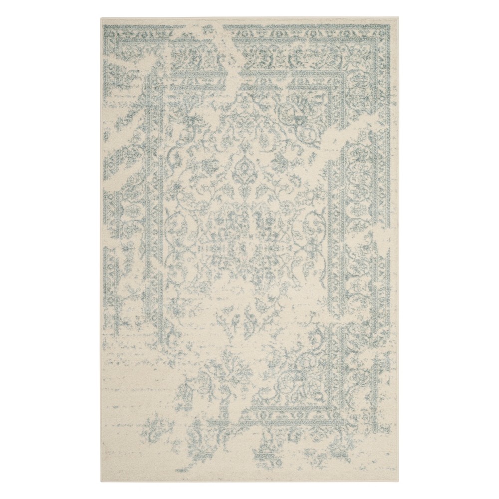 4'x6' Medallion Area Rug Ivory/Slate - Safavieh