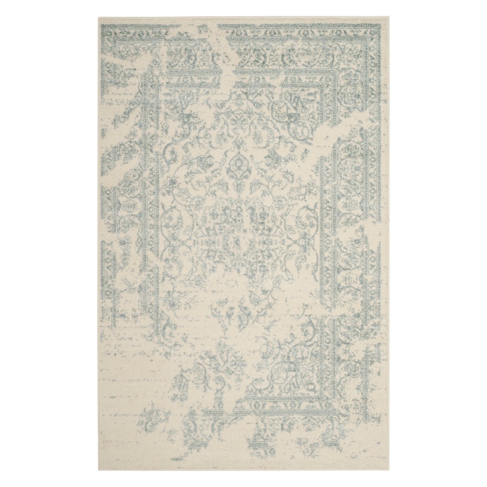 4'x6' Medallion Area Rug Ivory/Slate - Safavieh