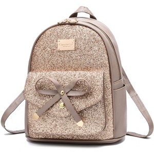Narway Women Cute Glitter Sequin Mini Backpack for Girls  display picture 3