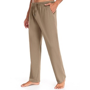 COOFANDY Men Cotton Yoga Pants Casual Sweatpants Jogger Open Bottom Lounge Pants with Pockets - 1 of 4