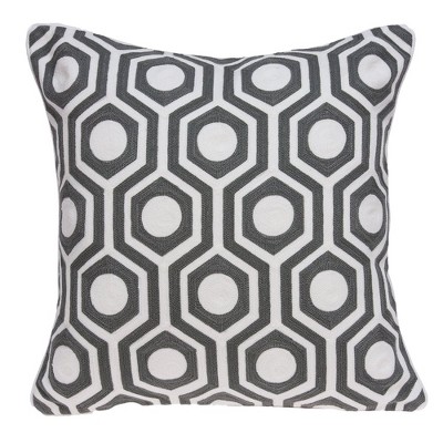 Parkland Collection,Ursae Gray And White Throw Pillow