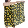 LA LEELA Women's Beachwear Summer Bikini Wraps Beach Wrap Sarong Coverups Swim Cover Up Swimwear Swimsuit Coverups for Women One Size Black,Floral - 2 of 4