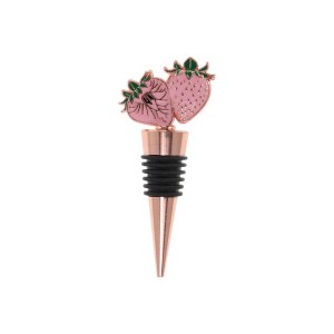 Unique Bargains Bottle Stoppers Strawberry Zinc Alloy Aluminum Alloy TPR 3.74"x1.57"x0.79" 1 Pc - 1 of 3