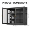 Bekrvio Wall Mounted Display Cabinet with Glass Doors, Adjustable Shelves, Steel Frame Storage Cabinet for Bathroom, Kitchen or Living Room - 4 of 4