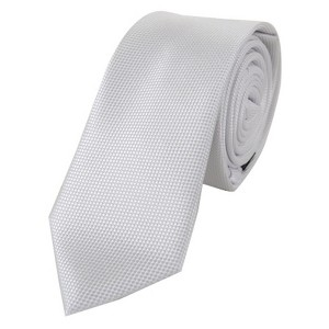 Men's Solid Color Microfiber Poly Woven Slim 2.25 Inch Wide And 57 Inch Long Necktie - 1 of 4