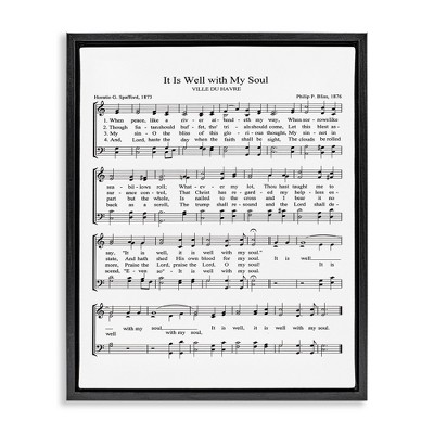 Stupell Industries Well With My Soul Sheet Music, 17" x 21"