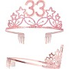 MEANT2TOBE 33rd Birthday Sash & Tiara Set, Silver Rhinestone - image 3 of 4