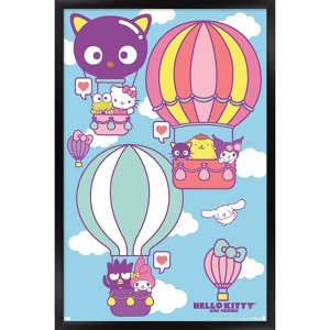 Trends International Hello Kitty and Friends: 22 Seize The Moment - Hot Air Balloons Framed Wall Poster Prints - 1 of 4