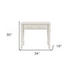 HomeRoots 34" Off White Solid Wood Writing Desk - 3 of 4