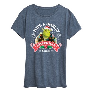 Women's - Shrek - Have a Smelly Shrekmas Short Sleeve Graphic T-Shirt - 1 of 4