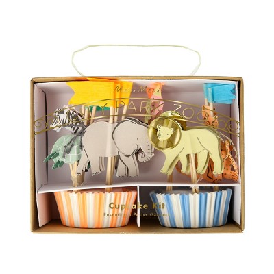 Meri Meri Safari Animals Cupcake Kit (Pack of 24)
