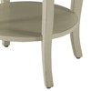 FONTOI Round End Table with Bottom Shelf, 2-Tier Side Table, Coffee Table for Bedroom Living Room, Antique White, 18.5"*24.5"*18.5" - 4 of 4