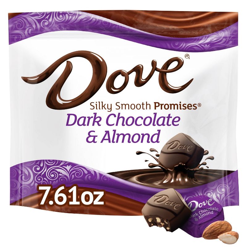 Dove Promises Dark Chocolate Almond Candy - 7.61oz, 1 of 11