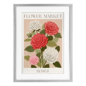 Stupell Industries Flower Market Roses Framed Print Under Glass - 1 of 4