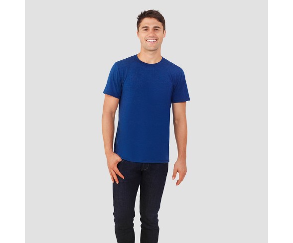 Fruit of the Loom Select Men's Everlight Short Sleeve T-Shirt - Blue Heather XL