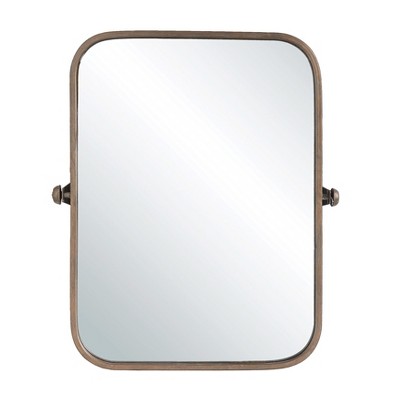 24" x 20.5" Decorative Pivoting Wall Mirror Copper - 3R Studios