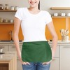 Dalix Waist Aprons Commercial Restaurant Home Bib Spun Poly Cotton Kitchen (3 Pockets) - 4 of 4