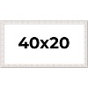 PosterPalooza | Panoramic Sculpted White Picture Frame - UV Acrylic, Foam Board Backing, Hanging Hardware - 2 of 4