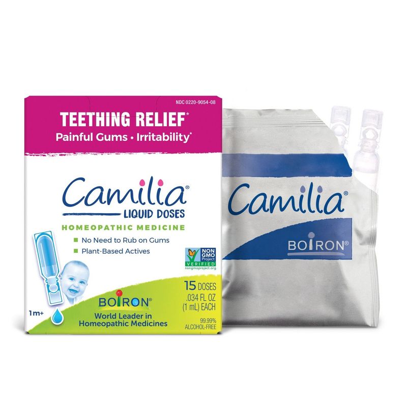 Boiron Camilia Homeopathic Medicine For Teething Relief  -  15 Dropper, 1 of 5