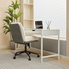 360° Rolling Swive Elegant Design Computer Chair Oversize Seat Cirss Cross Chair with Wheels - 4 of 4