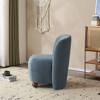 NicBex Modern Low Back Armless Accent Chair Upholstered with Round Pine Wood Feet,Capacity for Small Spaces/Office/Reading Nook - 2 of 4